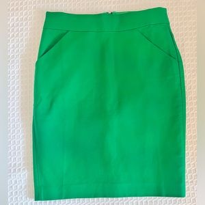 NWT J. Crew Green Pencil Skirt